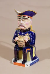 Toby Jug föreställande Lord Kitchener, tillverkad av Wilkinson, 1915 (keramik)